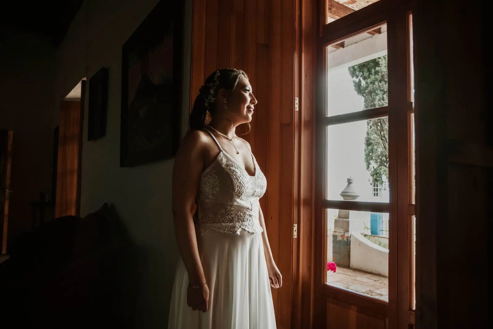 Andrea durante su preparación en la hacienda