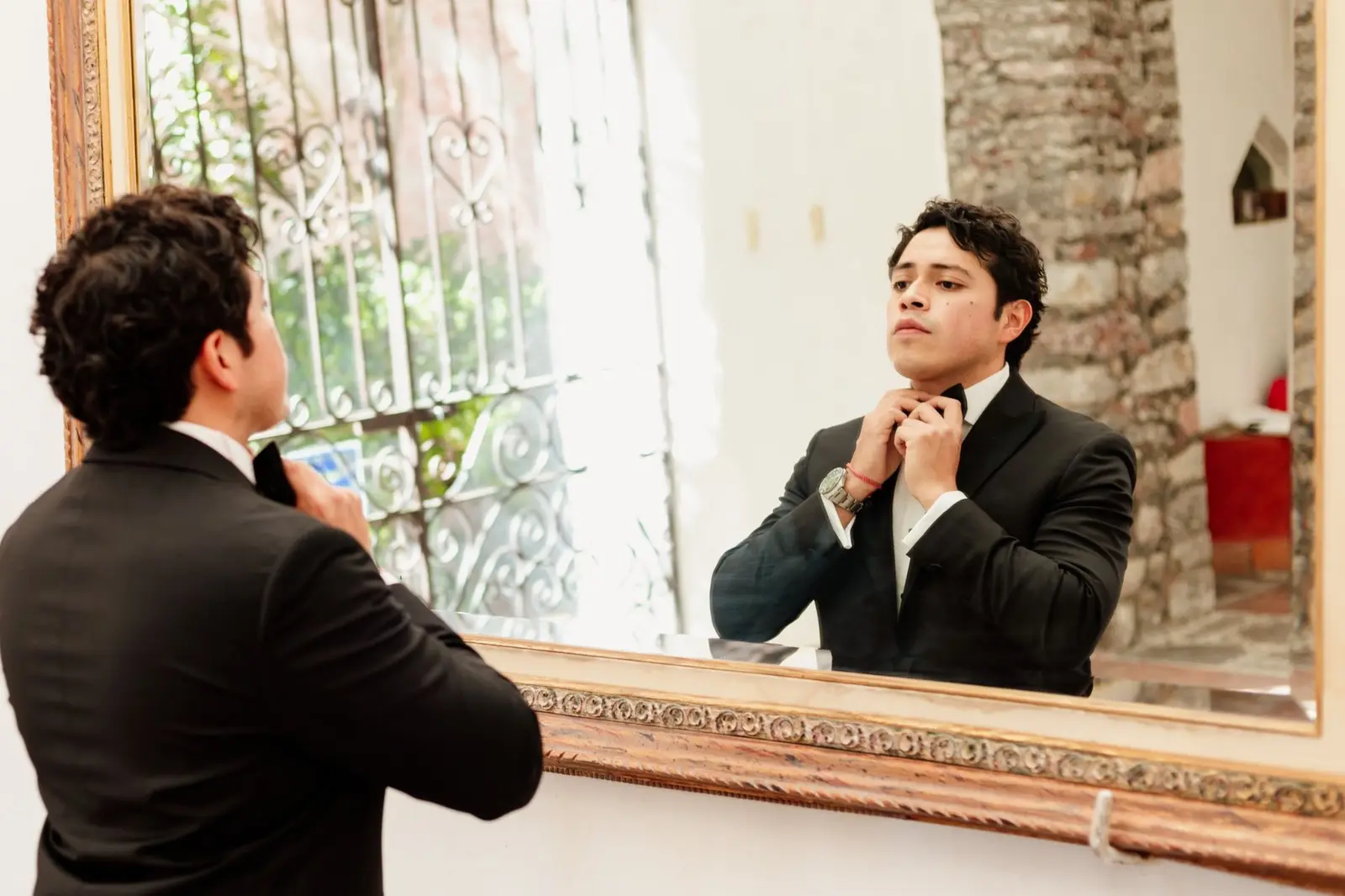 Retrato de Alfredo antes de la ceremonia