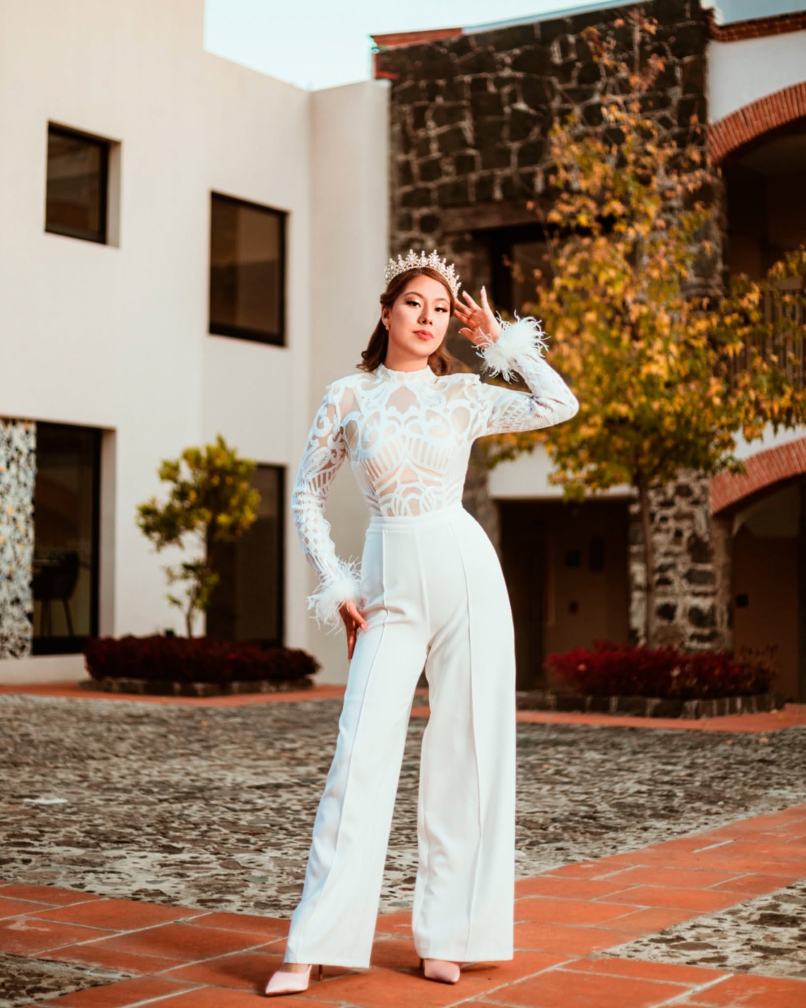 XV años vestido blanco